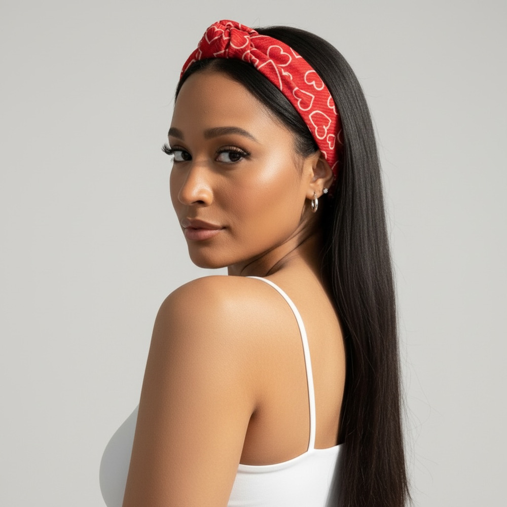Red Heart Knotted Headband